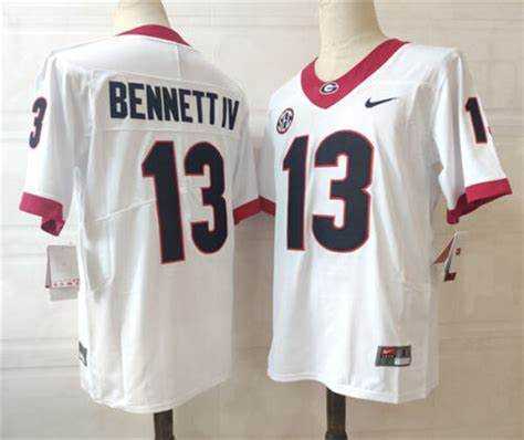Mens Georgia Bulldogs #13 Stetson Bennett IV White 2022 Vapor Untouchable Stitched Nike NCAA Jersey->->NCAA Jersey